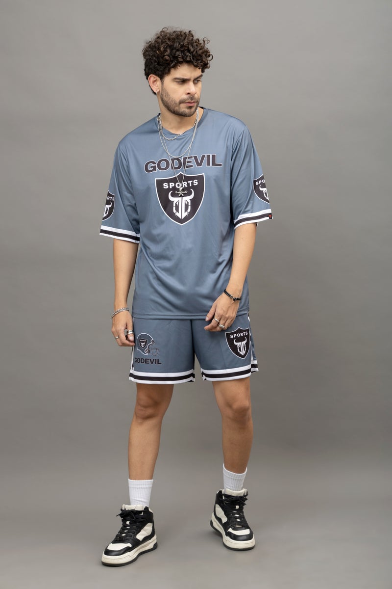 Go Devil Sports Grey Co-Ord Set For Men - Image 1